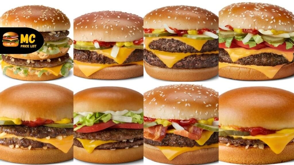 McDonalds Beef Burgers & Cheeseburgers Menu Prices USA