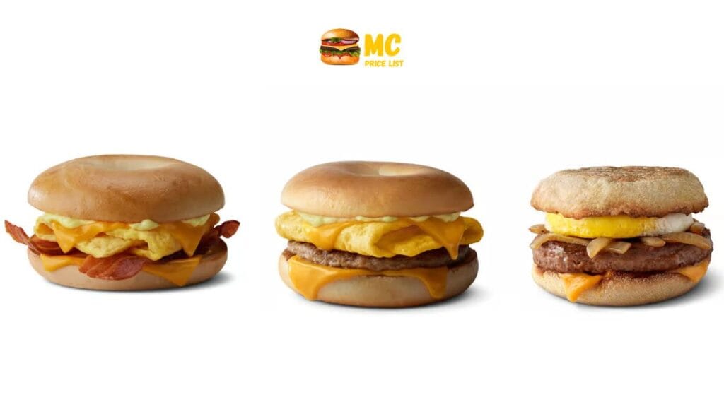 McDonalds Breakfast Bagels Menu & Prices