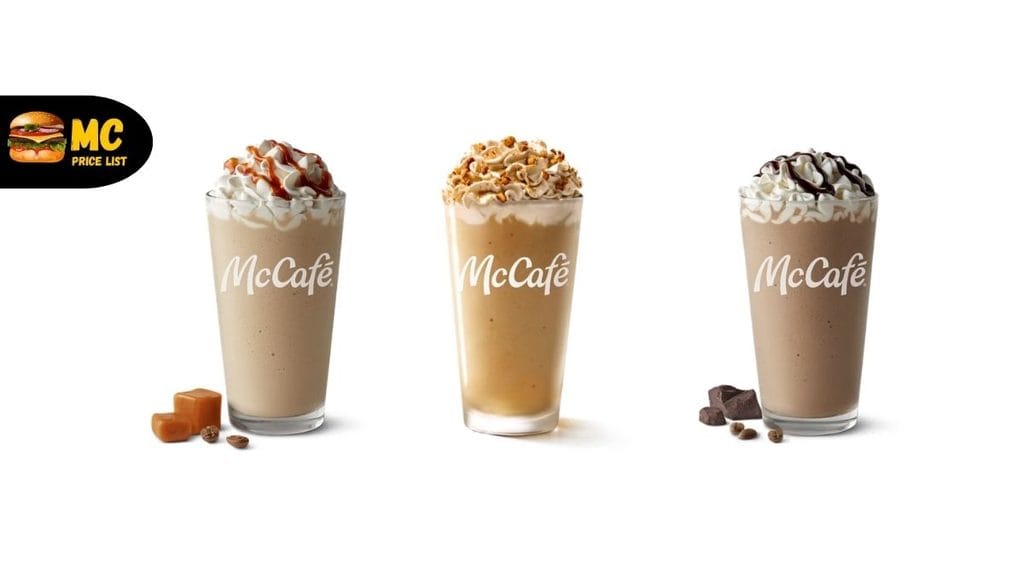 McDonalds McCafe Frappes Menu Prices