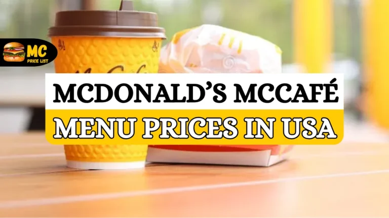 McDonalds McCafe Menu Prices Latest Coffee & Drink Costs