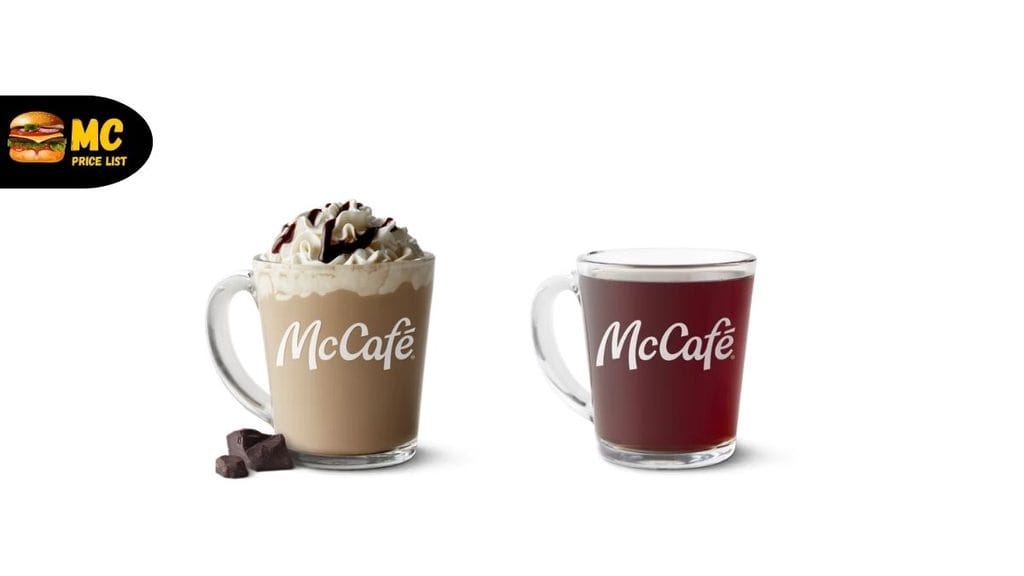 McDonalds McCafe Sodas, Teas & Other Beverages Menu Prices
