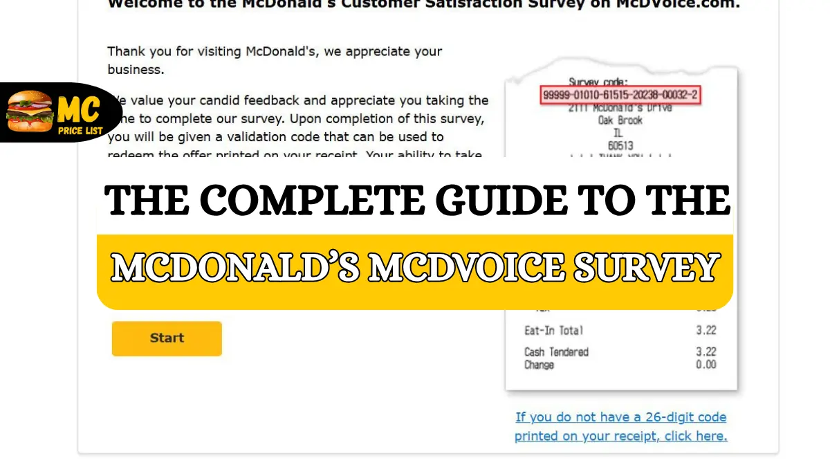 The Complete Guide to the McDonald’s McDVOICE Survey