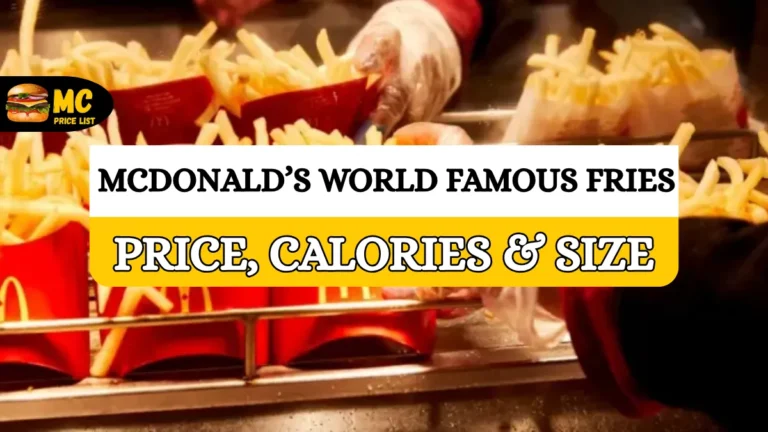McDonalds World Famous Fries Price in USA, Sizes & Calories [Updated]