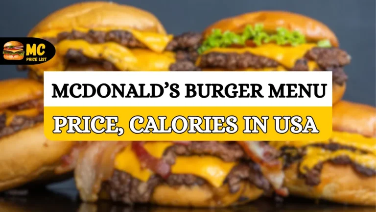 McDonald’s Burger Menu Prices in USA